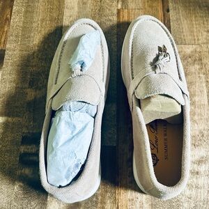 Women’s Loro Piana Summer Charms Suede Loafers - Size 38 (7.5)